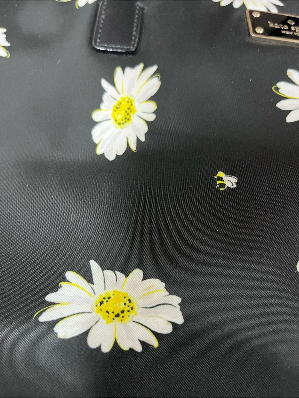 kate spade Black Daisy Tote Bag